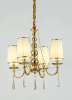 Хрустальная подвесная люстра Lumina Deco Fabione LDP 1200-4 F.GD
