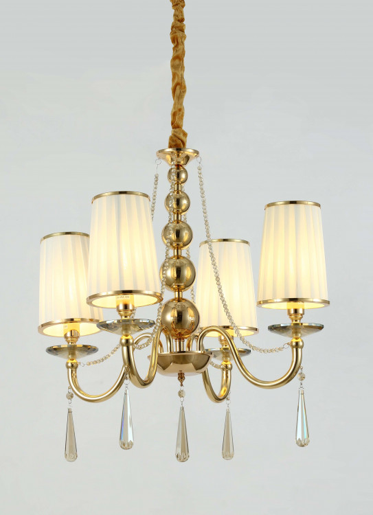 Хрустальная подвесная люстра Lumina Deco Fabione LDP 1200-4 F.GD