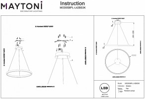 Подвесной светильник Maytoni Rim MOD058PL-L42BS3K
