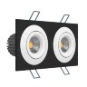 Светильник встраиваемый LH07SB-R SQ2 Black-White LeDron поворотный LED