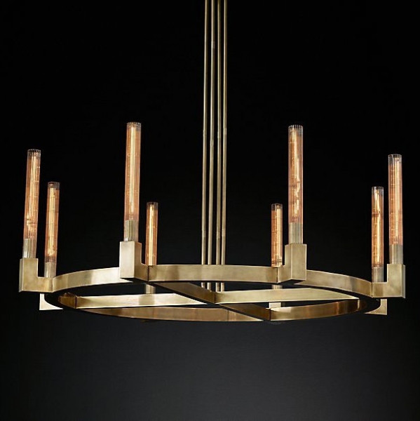 Люстра Rh Canelle Round Chandelier 8 Modern Brass By Imperiumloft