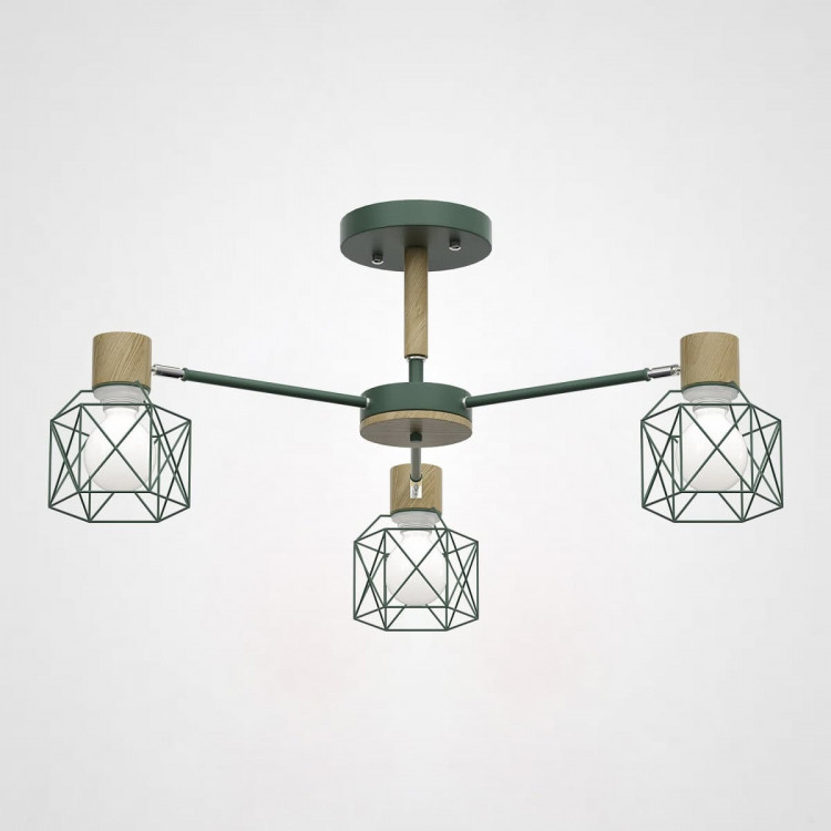 Потолочная Люстра Corf B3 Green 3 Lamps By Imperiumloft