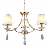 Хрустальная подвесная люстра Lumina Deco Dominni LDP 9268-3 GD