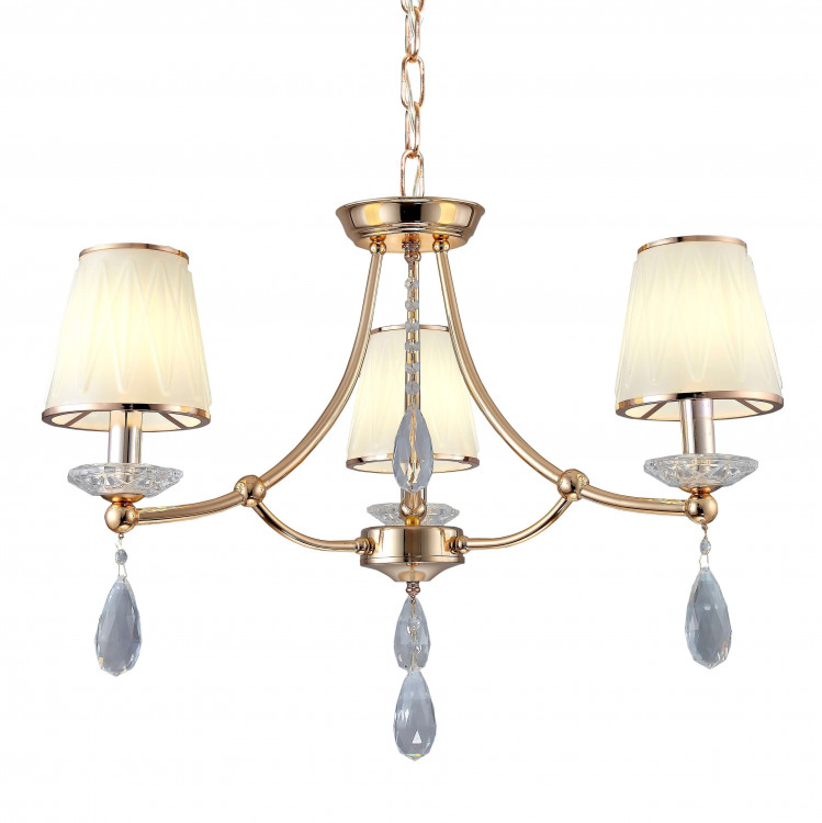 Хрустальная подвесная люстра Lumina Deco Dominni LDP 9268-3 GD