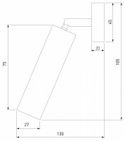 Спот Eurosvet Pin 20133/1 LED черный