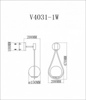 Бра Moderli Bestia V4031-1W