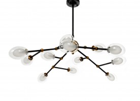 Подвесной светильник Lumina Deco Crocus LDP 7002-12 BK+MD