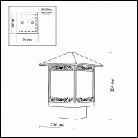 Наземный низкий светильник Odeon Light Novara 2644/1B
