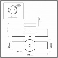 Светильник на штанге Odeon Light Tesco 2140/2W