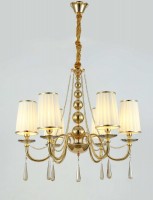 Хрустальная подвесная люстра Lumina Deco Fabione LDP 1200-6 F.GD