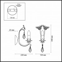 Бра Odeon Light Fera 2895/1W