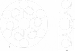 Потолочная люстра Moderli Circle V1150-5C