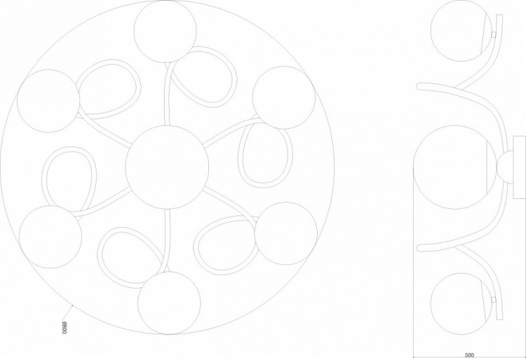 Потолочная люстра Moderli Circle V1150-5C