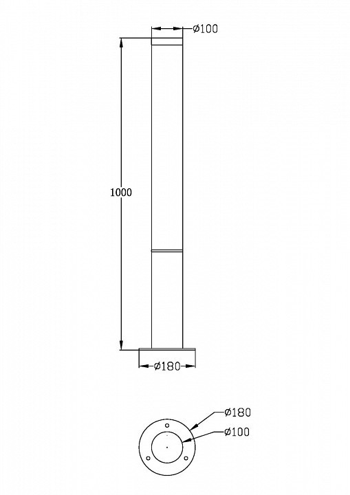 Наземный высокий светильник Maytoni Ginza O041FL-L30B3K