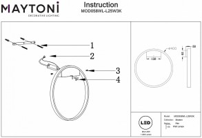 Накладной светильник Maytoni Rim MOD058WL-L25W3K