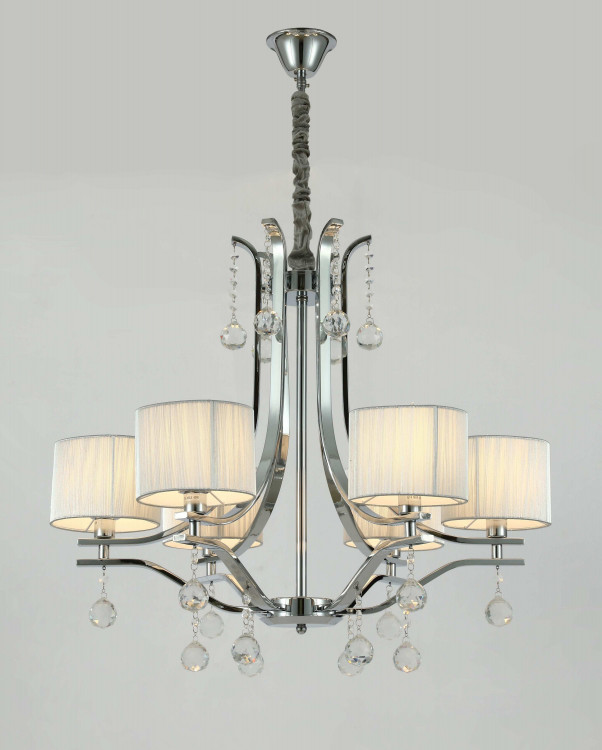 Хрустальная подвесная люстра Lumina Deco Fontenea LDP 8443-6 CHR