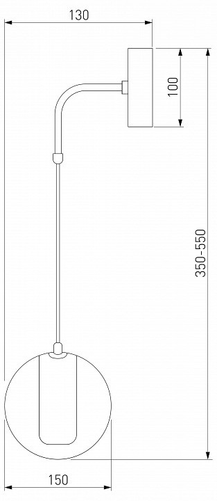 Бра Eurosvet Cobble 50258 LED дымчатый