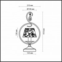 Настольная лампа декоративная Odeon Light Lamena 2533/1T