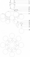 Потолочная люстра Moderli Circle V1153-9C