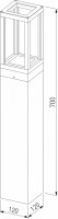 Наземный низкий светильник Elektrostandard Frame a051860