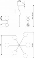 Подвесная люстра Eurosvet Bubble a063213