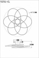 Потолочная люстра Moderli Adam V2751-CL