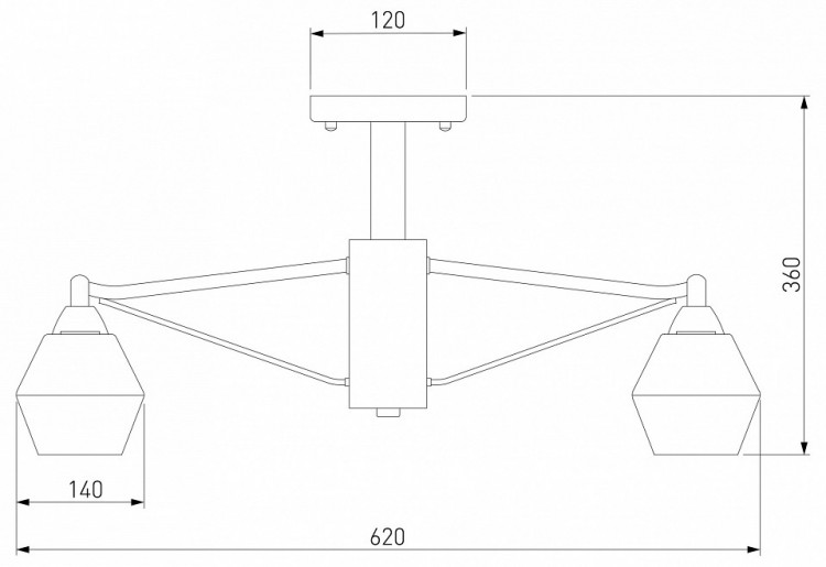 Люстра на штанге Eurosvet Takara 70135/5 кофе