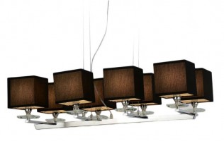 Хрустальная подвесная люстра Lumina Deco Fianelo LDP 1248-8 BK