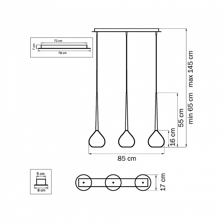 Подвесной светильник Lightstar Simple Light 808 808137