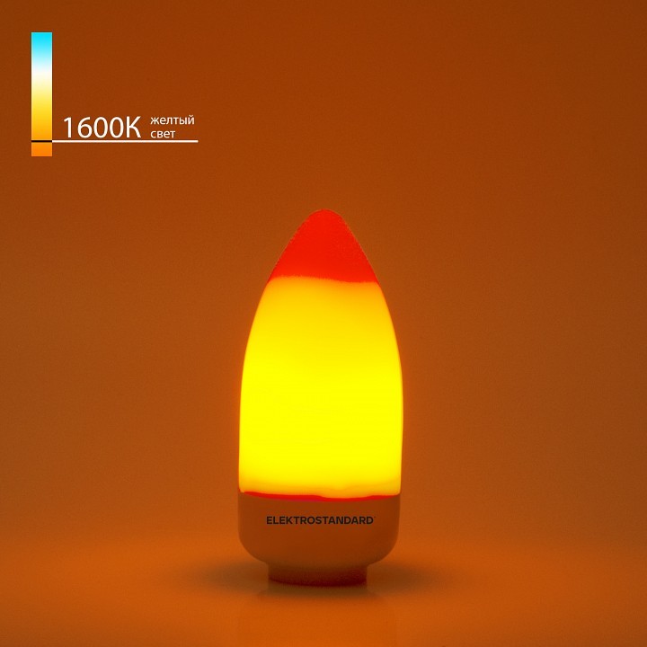 Лампа светодиодная Elektrostandard Лампа пламя E14 3Вт 1600K BLE1436