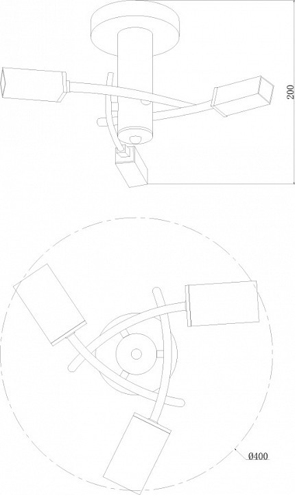 Люстра на штанге Moderli Lumi V1160-3C