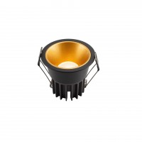 DK4500-GB Встраиваемый светильник, IP 20, 12 Вт, LED 3000, черно-золотой, алюминий