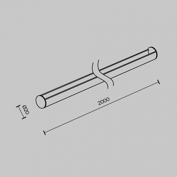 Крепление для треков-ремней Maytoni Accessories for system Parity TRA130SR-2B