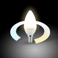Лампа светодиодная с управлением через Wi-Fi Elektrostandard Умная лампа Свеча E14 5Вт 3300, 4200, 6500K BLE1438