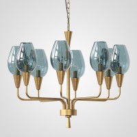 Подвесная Дизайнерская Люстра Viola 8 Синий By Imperiumloft