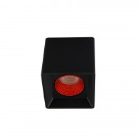 DK3080-BK+RD Светильник накладной IP 20, 10 Вт, GU5.3, LED, черный/красный, пластик