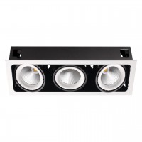 358039 SPOT NT19 белый/черный Встраиваемый карданный светильник IP20 LED 3000К 3*32 220V GESSO