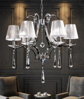 Хрустальная подвесная люстра Lumina Deco Venisia LDP 8810-6 SL