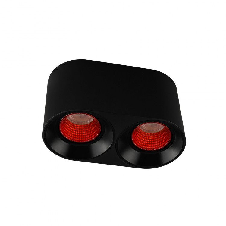 DK3096-BK+RD Светильник накладной IP 20, 10 Вт, GU5.3, LED, черный/красный, пластик