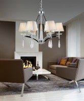 Хрустальная подвесная люстра Lumina Deco Valentina LDP 1240-6 CHR