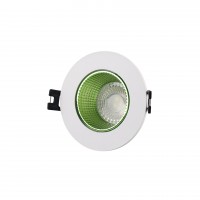 DK3061-WH+GR Встраиваемый светильник, IP 20, 10 Вт, GU5.3, LED, белый/зеленый, пластик