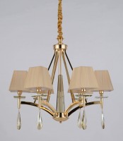 Хрустальная подвесная люстра Lumina Deco Valentina LDP 1240-6 GD