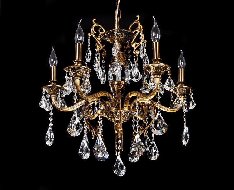 Хрустальная подвесная люстра Lumina Deco Lussinare LDP 9236-6