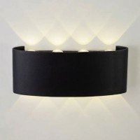 Уличный настенный светодиодный светильник AM Group AM307-8x1W-4000K BK