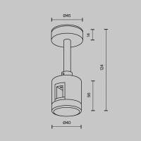 Основание на штанге Maytoni Accessories for tracks Flarity TRA156С-IPC1-BS