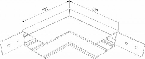 Соединитель угловой внутренний для треков накладных Elektrostandard Slim Magnetic a062191