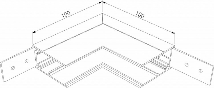 Соединитель угловой внутренний для треков накладных Elektrostandard Slim Magnetic a062191
