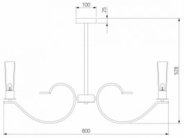 Люстра на штанге Eurosvet Rosher 60141/8 латунь