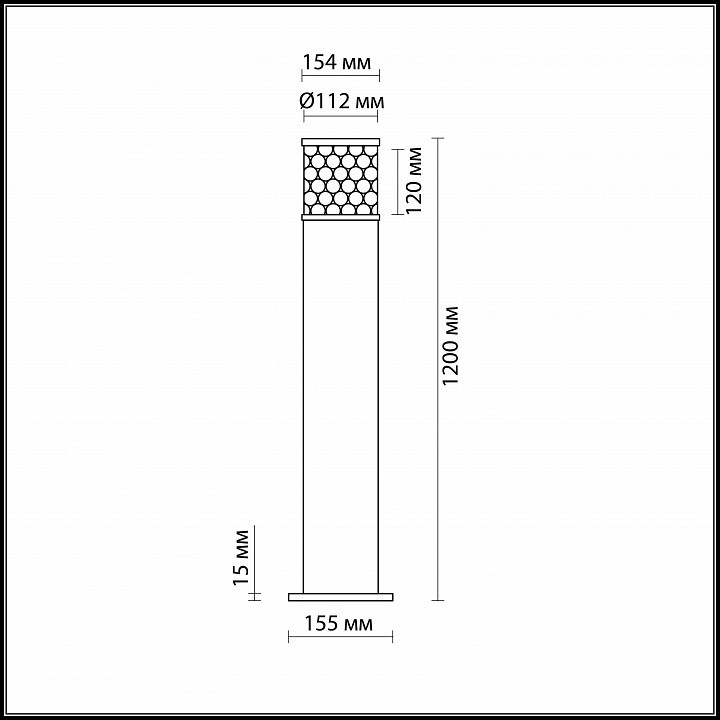 Наземный высокий светильник Odeon Light Pilar 2689/1A