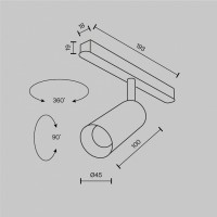 Светильник на штанге Maytoni Focus LED TR032-2-5W4K-M-BW